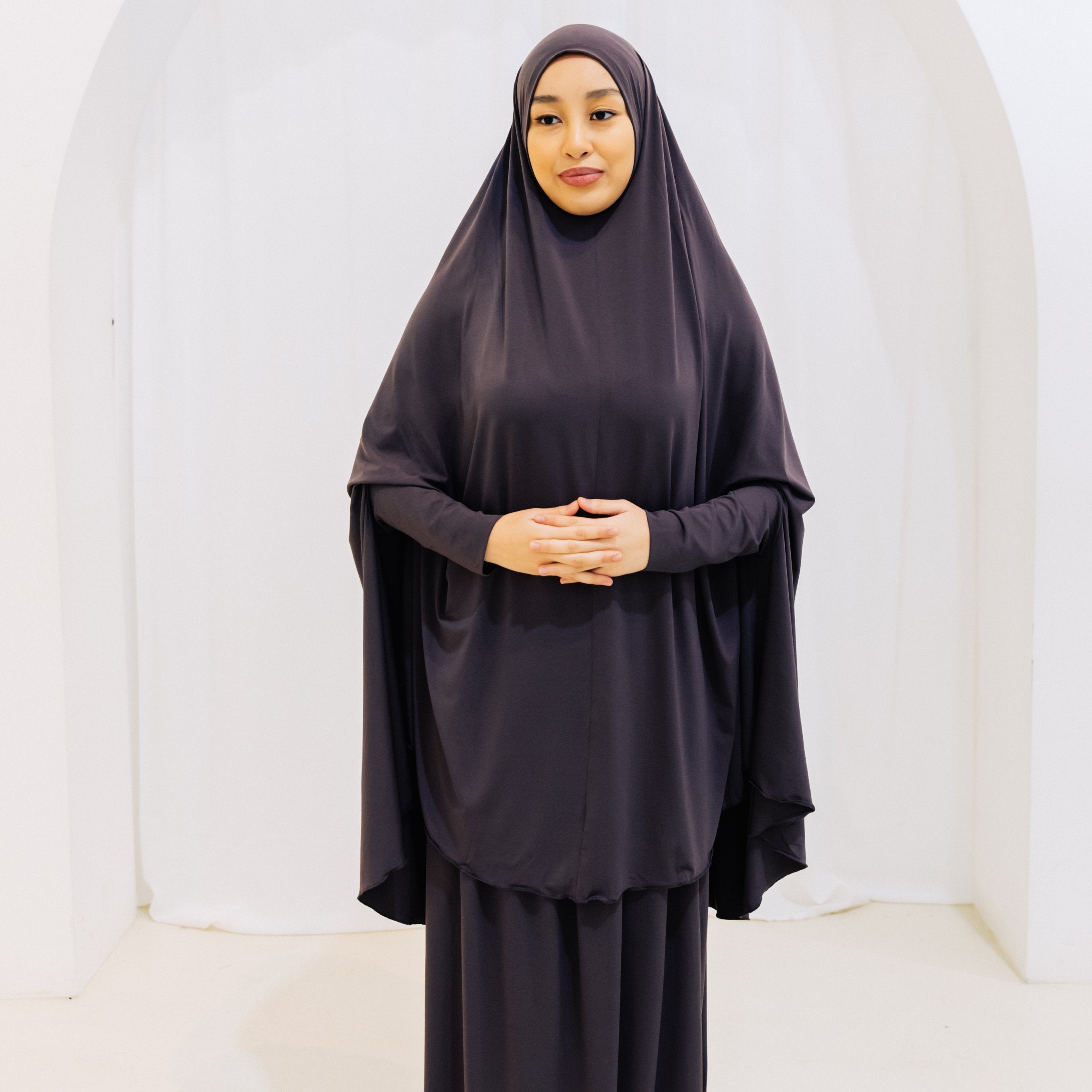 Premium Jilbab Sleeved Taupe