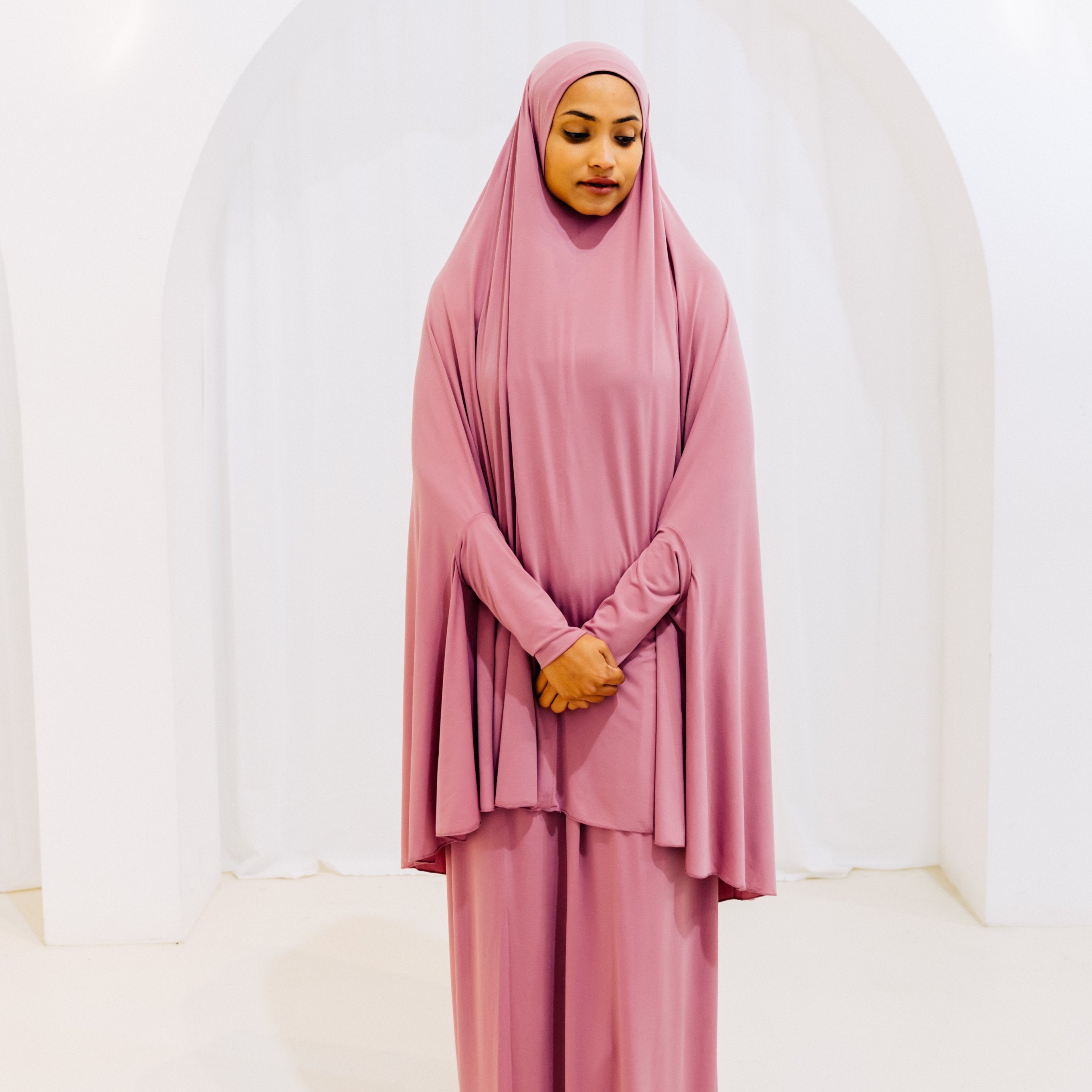 Premium Jilbab Sleeved PINK