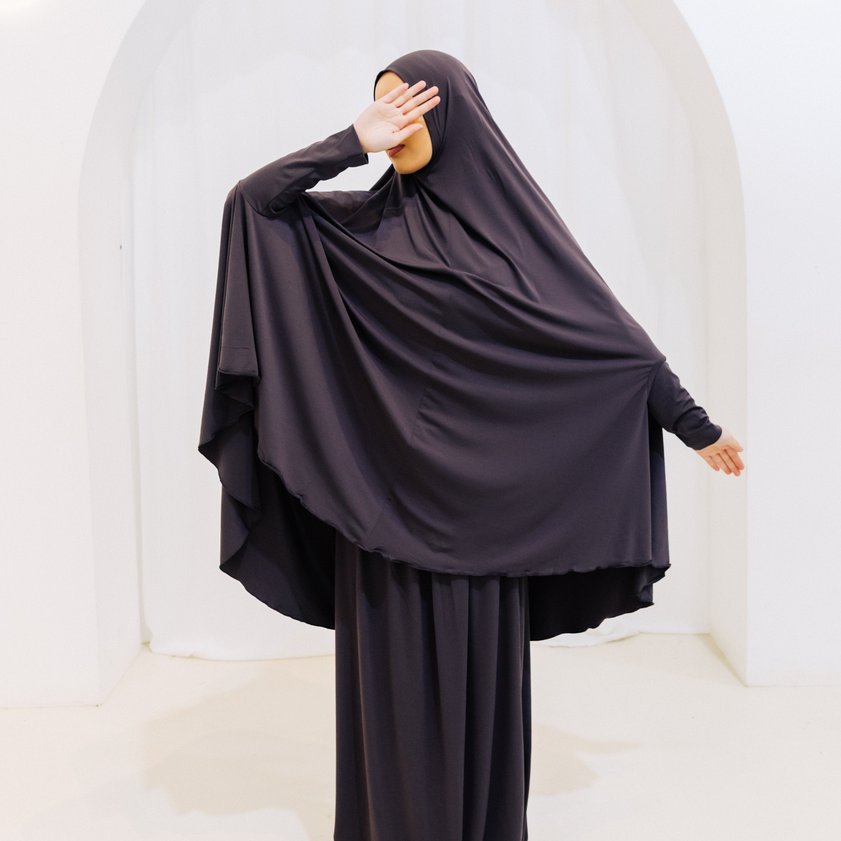 Premium Jilbab Sleeved Taupe
